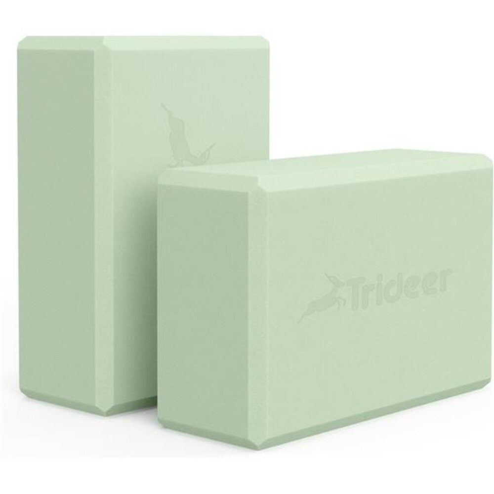 Yoga Blocks 2 Pack, Soft Non-Slip Foam Blocks with Beveled Edges